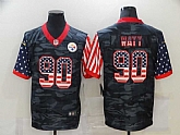 Nike Steelers 90 T.J. Watt Black Camo USA Flag Limited Jersey Dzhi,baseball caps,new era cap wholesale,wholesale hats